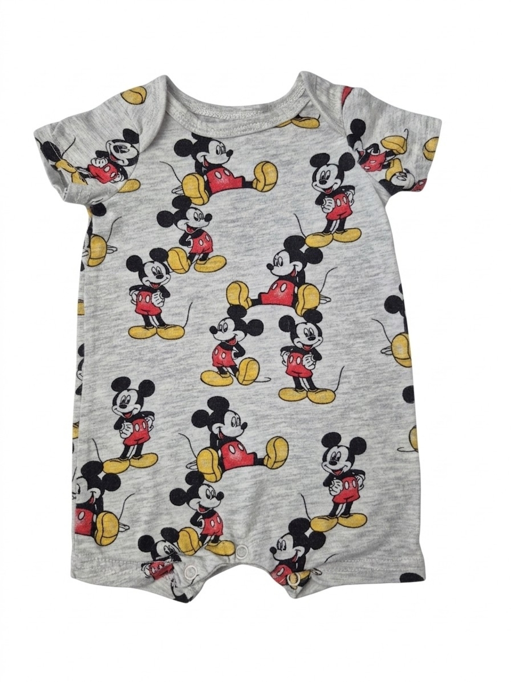 Disney Baby Mickey Mouse Gray Romper 0-3M
